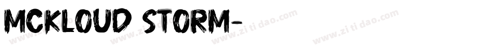McKloud Storm字体转换